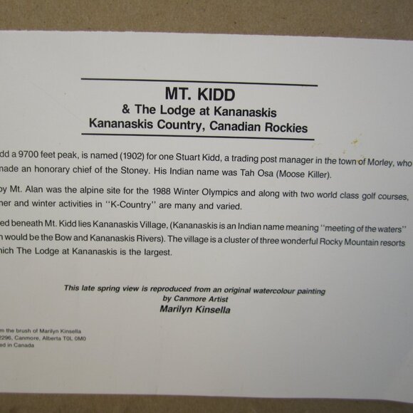 Marilyn Kinsella Framed Print MT. KIDD  15.75" x 12" - Picture 2 of 11